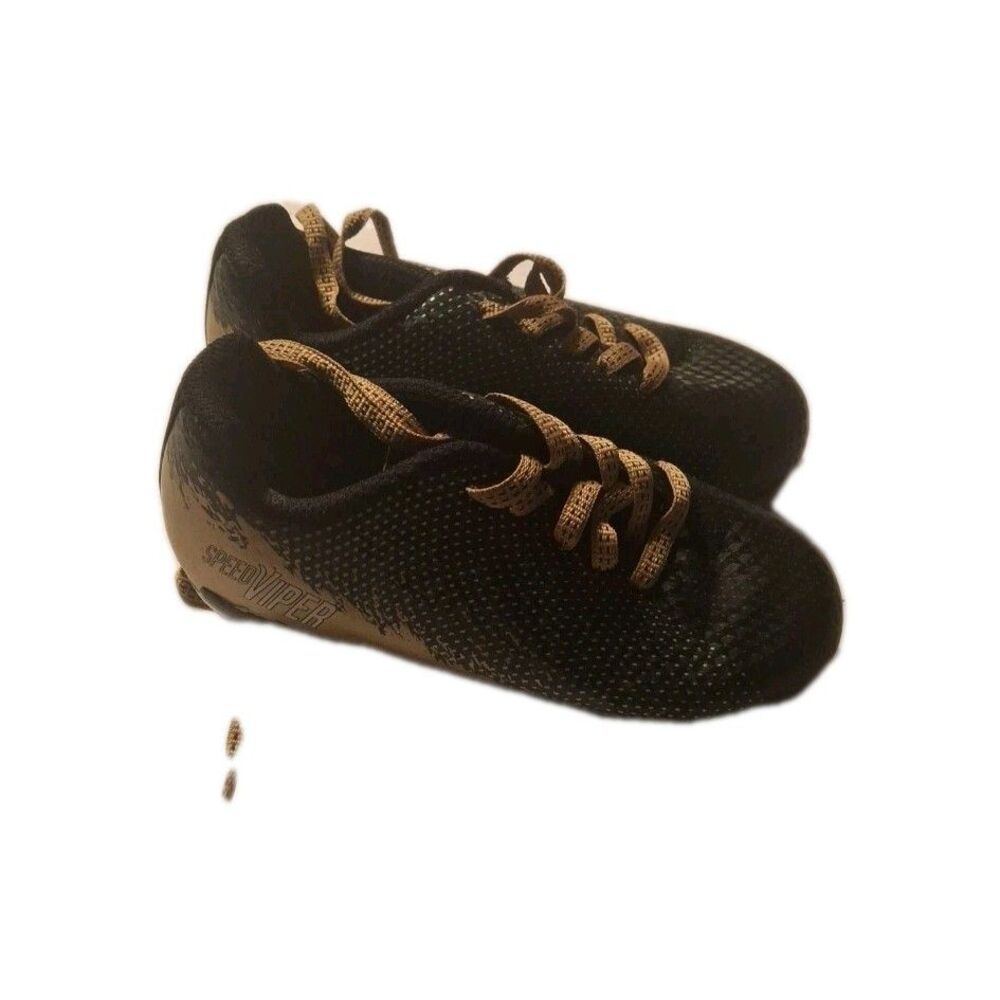DSG Speed Viper Soccer Black & Gold Cleats-Kids Size 9K